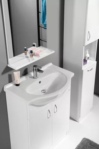 Alsó szekrény, Aqualine SIMPLEX ECO 65 mosdótartó szekrény, mosdóval, 63x83,5x30,7 SIME650