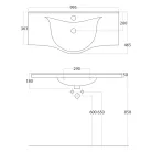 Mosdó, Aqualine Zara kerámiamosdó 10100