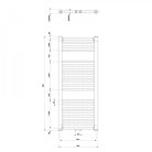 Egyenes radiátor, Aqualine DIRECT Fürdőszobai radiátor 450x960 mm 447W ELM94T