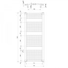 Íves radiátor, Aqualine ORBIT Fürdőszobai radiátor 750x1320 mm 996W ILO37T