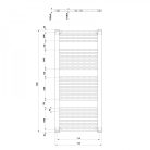 Egyenes radiátor, Aqualine DIRECT Fürdőszobai radiátor 750x1320 mm 996W ILR37T