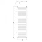 Egyenes radiátor, Aqualine DIRECT Fürdőszobai radiátor 450x1680 mm 757W ILR64T