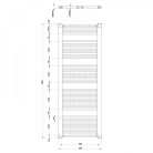 Egyenes radiátor, Aqualine DIRECT Fürdőszobai radiátor 600x1680 mm 1013W ILR66T