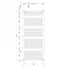 Egyenes radiátor, Aqualine DIRECT Fürdőszobai radiátor 750x1680 mm 1269W ILR67T