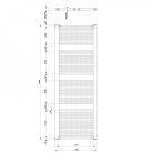 Egyenes radiátor, Aqualine DIRECT Fürdőszobai radiátor 750x1850 mm 1439W ILR87T