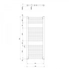 Egyenes radiátor, Aqualine DIRECT Fürdőszobai radiátor 450x960 mm 447W ILR94T