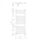 Egyenes radiátor, Aqualine DIRECT Fürdőszobai radiátor 450x960 mm 447W ILR94T