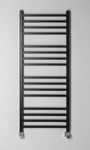 Egyenes radiátor, Sapho METRO fürdőszobai radiátor, 500x1200mm, matt fekete IR410TB