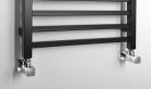 Egyenes radiátor, Sapho METRO fürdőszobai radiátor, 500x1200mm, matt fekete IR410TB