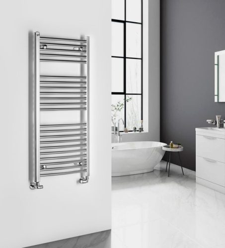 Íves radiátor, Aqualine ALYA íves fürdőszobai radiátor, 500x1110 mm, króm LLC201