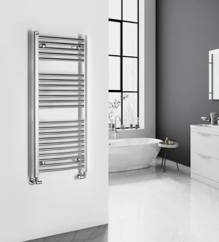 Íves radiátor, Aqualine ALYA íves fürdőszobai radiátor, 500x1110 mm, króm LLC201