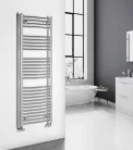 Íves radiátor, Aqualine ALYA íves fürdőszobai radiátor, 500x1420 mm, króm LLC203