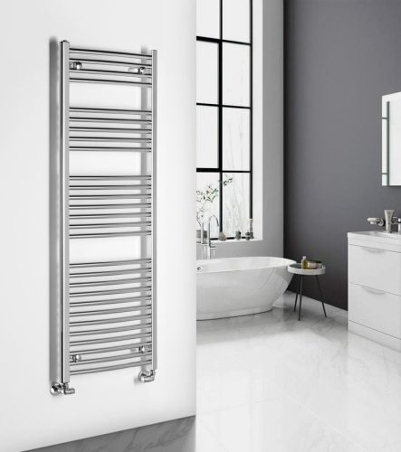 Íves radiátor, Aqualine ALYA íves fürdőszobai radiátor, 500x1420 mm, króm LLC203