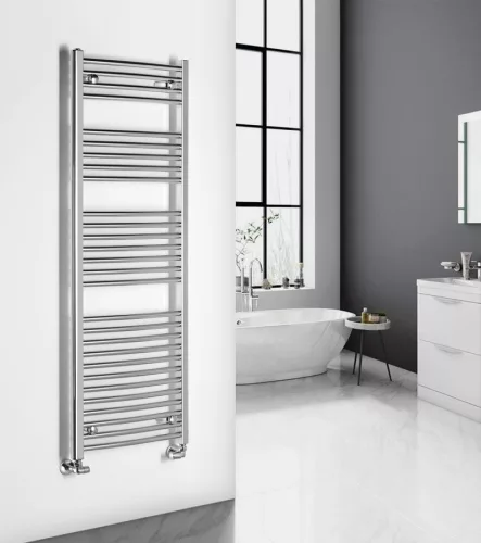 Íves radiátor, Aqualine ALYA íves fürdőszobai radiátor, 500x1420 mm, króm LLC203