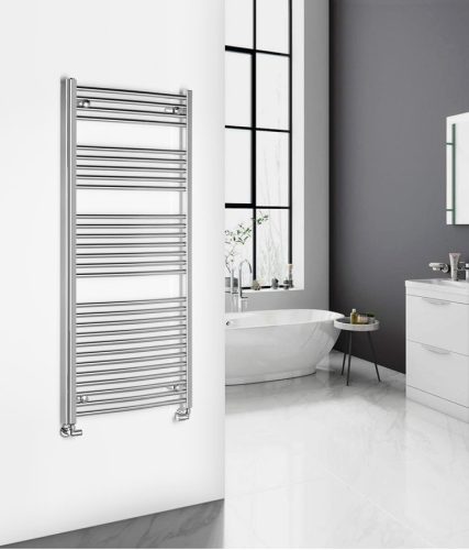 Íves radiátor, Aqualine ALYA íves fürdőszobai radiátor, 600x1420 mm, króm LLC204