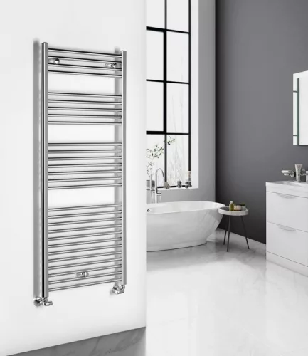 Egyenes radiátor, Aqualine ALYA fürdőszobai radiátor, 600x1420 mm, króm LLR105
