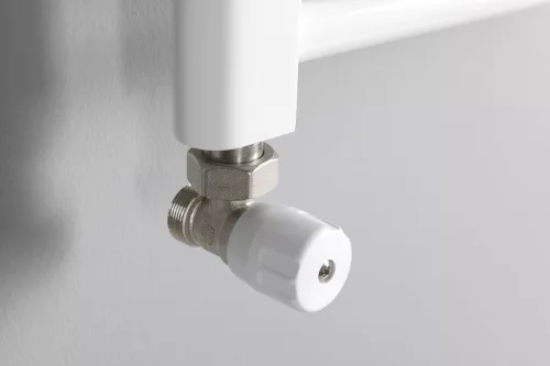Radiátor szelep, Aqualine ECO csatlakozó készlet, nikkel/fehér CP9810S