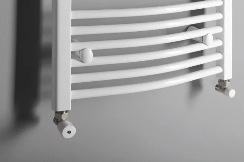 Radiátor szelep, Aqualine ECO csatlakozó készlet, nikkel/fehér CP9810S