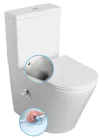 WC, Sapho Paco RIMLESS monoblokkos WC, ülőke nélkül, csapteleppel, bidézuhannyal PC1012RX