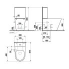 WC, Sapho Paco RIMLESS monoblokkos WC, ülőke nélkül, csapteleppel, bidézuhannyal PC1012RX