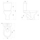 WC, Aqualine Jose monoblokkos WC PS8812