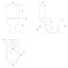 WC, Aqualine Jose monoblokkos WC PS8812