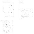 WC, Aqualine Manuel monoblokkos WC PS8814
