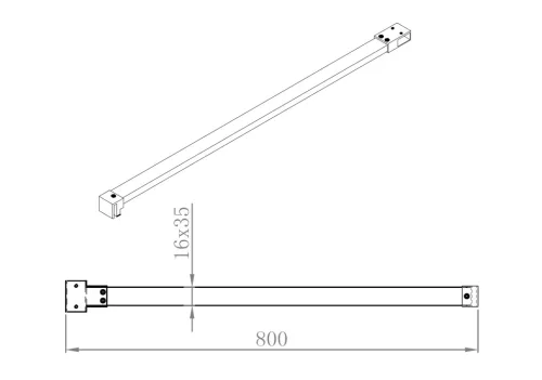 Merevítő, Sapho Polysan MODULAR Kiegészítő merevítő MSBR1-hez, 80 cm MSBR4