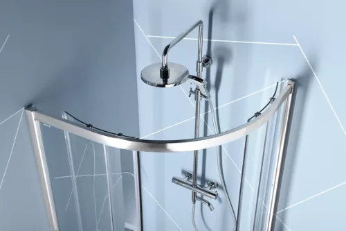 Zuhanykabin, Sapho Polysan EASY LINE íves zuhanykabin, 110x80 cm, L/R, transzparent üveg EL2415