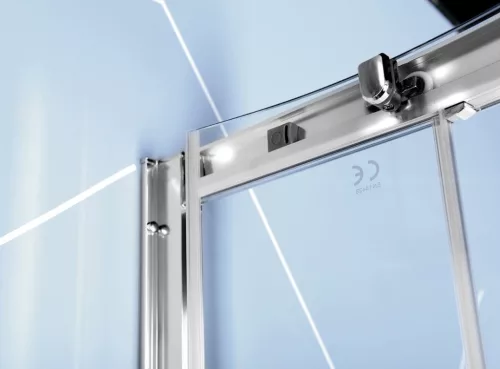 Zuhanykabin, Sapho Polysan EASY LINE íves zuhanykabin, 110x80 cm, L/R, transzparent üveg EL2415