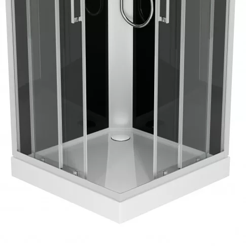 Hidromasszázs zuhanykabin, Sanotechnik Miami hidromasszázs zuhanykabin CL21 fekete/króm