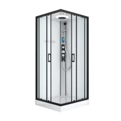   Hidromasszázs zuhanykabin, Sanotechnik Miami hidromasszázs zuhanykabin CL21B fehér/fekete