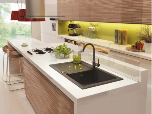 Mosogató csaptelep, Deante Nemezja mosogató csaptelep, grafit gránit BEN_262M