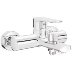   Kádtöltő csaptelep, Deante Tubo kádcsaptelep zuhanyszett nélkül, króm BUT_010M