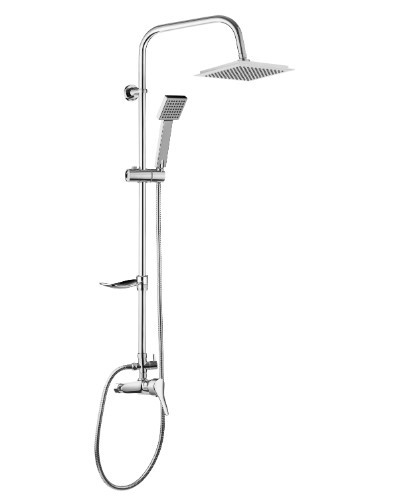 Zuhanyszett, Deante Neo Joko Square 1 funkciós zuhanyoszlop, króm NBJ_01SK