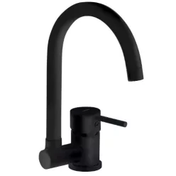   Mosogató csaptelep, Deante Aster összecsukható kifolyócsővel, fekete BCA_N61M