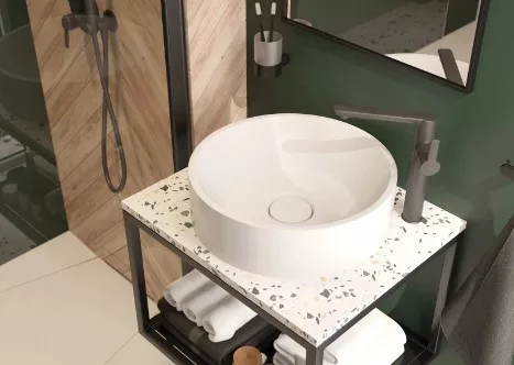 Mosdó csaptelep, Deante Arnika magas mosdó csaptelep, titán BQA_D20K