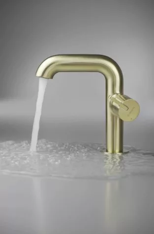 Mosdó csaptelep, Deante Silia mosdó csaptelep szálcsiszolt arany BQS_R24M