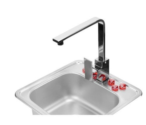 Mosogatótálca, Deante Techno acél mosogatótálca, 1 medencés, túlfolyó nélkül ZMU_0100