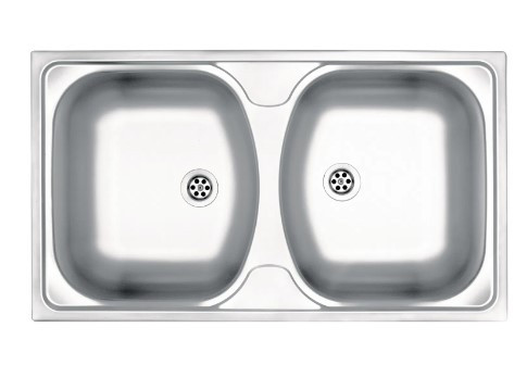 Mosogatótálca, Deante Techno acél mosogatótálca, 2 medencés, túlfolyó nélkül ZMU_0200