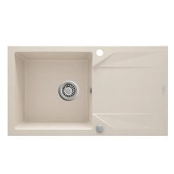   Mosogatótálca, Deante Evora gránit mosogatótálca, 1 medencés, csepegtetővel, bézs ZQJ_5113