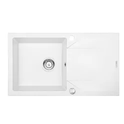   Mosogatótálca, Deante Evora gránit mosogatótálca, 1 medencés, csepegtetővel, alabástrom ZQJ_A113