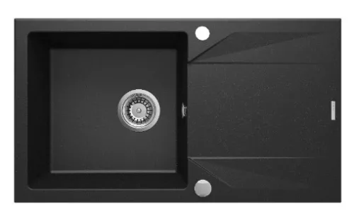 Mosogatótálca, Deante Evora gránit mosogatótálca, 1 medencés, csepegtetővel,grafit metál ZQJ_G113