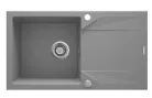 Mosogatótálca, Deante Evora gránit mosogatótálca, 1 medencés, csepegtetővel, metálszürke ZQJ_S113