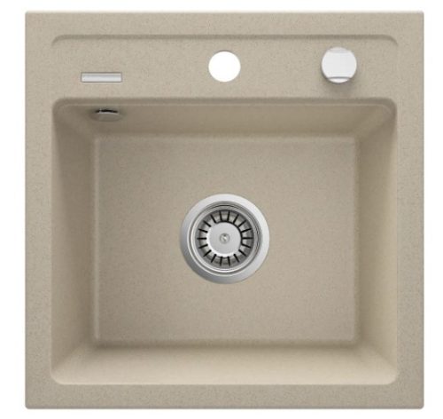 Mosogatótálca, Deante Zorba 1 medencés gránit mosogató, homok ZQZ_7103