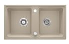 Mosogatótálca, Deante Zorba 2 medencés gránit mosogató, homok ZQZ_7203