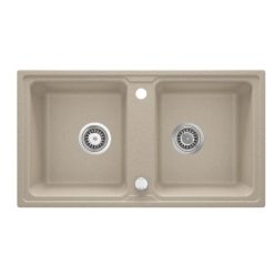   Mosogatótálca, Deante Zorba 2 medencés gránit mosogató, homok ZQZ_7203