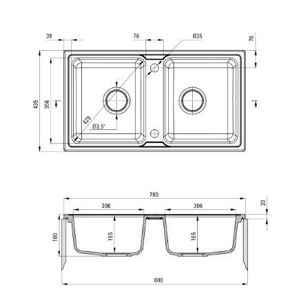 Mosogatótálca, Deante Zorba 2 medencés gránit mosogató, homok ZQZ_7203
