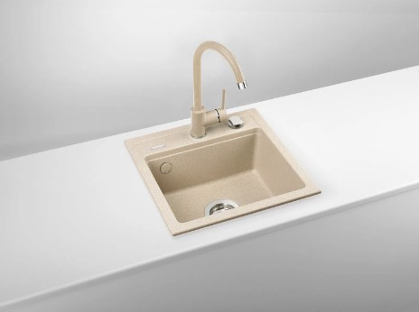 Mosogatótálca, Deante Zorba 1 medencés gránit mosogató csapteleppel, homok ZQZA7103