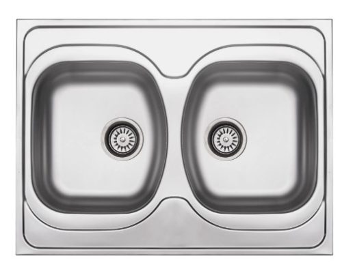 Mosogatótálca, Deante Tango 2 medencés, acél mosogató, szatén ZM6_020N